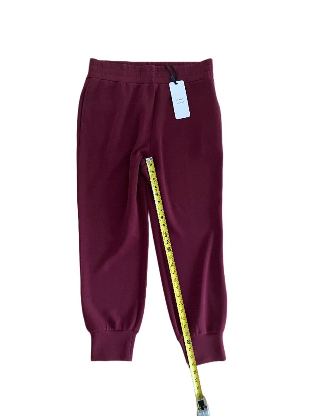 Varley Slim Cuff Pants 27.5 DoubleSoft Maroon Size L NEW - Picture 12 of 12